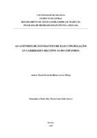 Atitudes. Variedade diatópica. Ensino de espanhol como língua estrangeira. Preconceito. Prestígio social