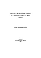 Leite; Produção; Eficiência econômica; Fronteira de produção