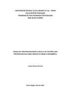 Trabalho, profissionalidade, educação, professoras, escola.