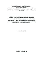 Transtorno de pânico; terapia cognitivo-comportamental