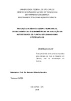 Produtos naturais. 2. Guaco. 3. Catuaba. 4. Espinheira