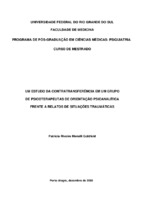 Contratransferência, trauma, luto, Mental States Rating Syst