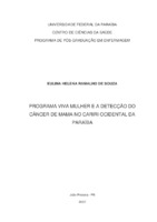 Saúde da mulher; Neoplasias da mama; Prevenção secundária; Programas de rastreamento; Enfermagem