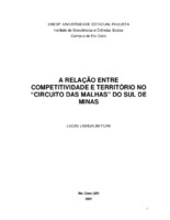 Território, Competitividade, Arranjos Produtivos Locais e “Circuito das Malhas”.