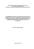 Economia Solidária, Incubadora Tecnológica de Economia Solidária, Qualidade de Vida, Autogestão.