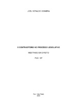 O contraditorio no processo legislativo