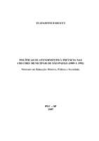 Políticas de atendimento à infancia, creches; desigualdades sociais