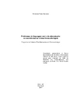 Fonoterapia, linguagem, comportameto alimentar, hábitos alimentares, terapia miofuncional