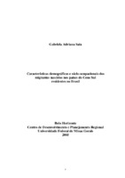 Migração; MERCOSUL; Residentes no Brasil; Demografia