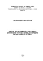 Causas Externas. Violência. Hospitalização. Morbidade. Crianças e Adolescentes. Sistemas de Informação.