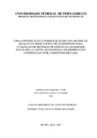 Avaliação de desempenho; sistemas de gestão; construção civil; qualidade; segurança e saúde ocupacional