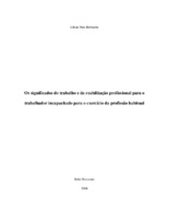 1.Doenças ocupacionais/reabilitação 2.Doenças ocupacionais/psicologia 3. Reabilitação vocacional/tendências 4. Previdência Social 5.Licença médica 6.Readaptação ao emprego 7.Preconceito 8.Aposentadoria/ tendências 9. Trabalhadores/psicologia