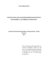 Serviços substitutivos; saúde mental; pscanalítica.