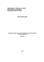 Ensino secundário; Educação na Bahia; Políticas Públicas