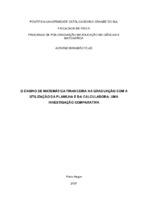 Matemática Financeira. Ensino com a planilha. Ensino com