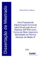 IPv4; Ipv6; SIP; QoS; computação móvel; mobilidade; IP móvel