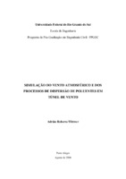 dispersão de poluentes; vento atmosférico; túnel de vento.