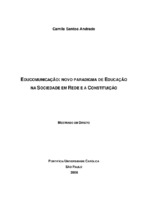 Educação - educomunicação; sociendade em rede; direito educacional; direito constitucional; comunicação.