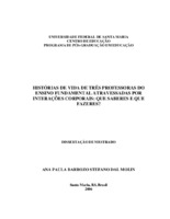 Palavras-chaves: corporeidade docente, histórias de vida, formação docente.