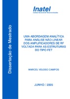 Circuitos não-lineares; comportamento quadrático; amplificador de potência; rádio freqüência