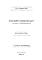 CARBONO ORGÂNICO, MODELO CENTURY, SISTEMAS DE INFORMAÇÕES GEOGRÁFICAS