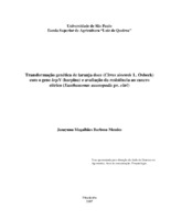 Resistência genética;Laranja;¤ Xanthomonas