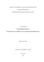 economia da comunhão; responsabilidade social; representação social, ideologia