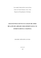 adolescentes; jovens; violência; bases de apoio; amizade.