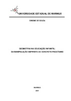 Concepção epistemológica; Conduta metodológica; Geometria; Educação infantil