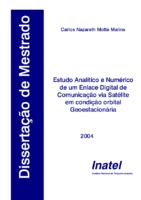 Enlaces via satélite; intermodulação; não-linearidade; transponder; estações terrenas