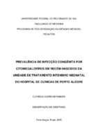 citomegalovírus (CMV), infecção congênita, polimerase chain reaction (PCR)